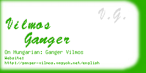 vilmos ganger business card
